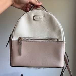 Kate Spade Medium Backpack pink and white